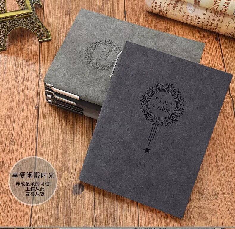 A5复古羊巴皮软面笔记本