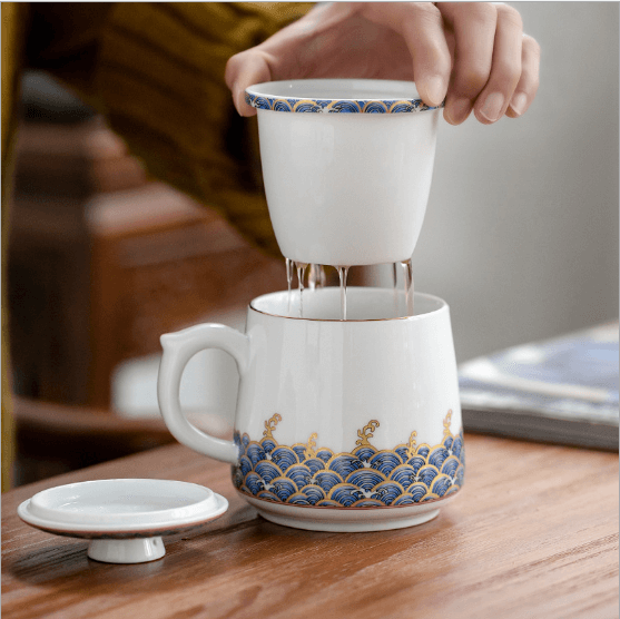 创意珐琅彩陶瓷水杯